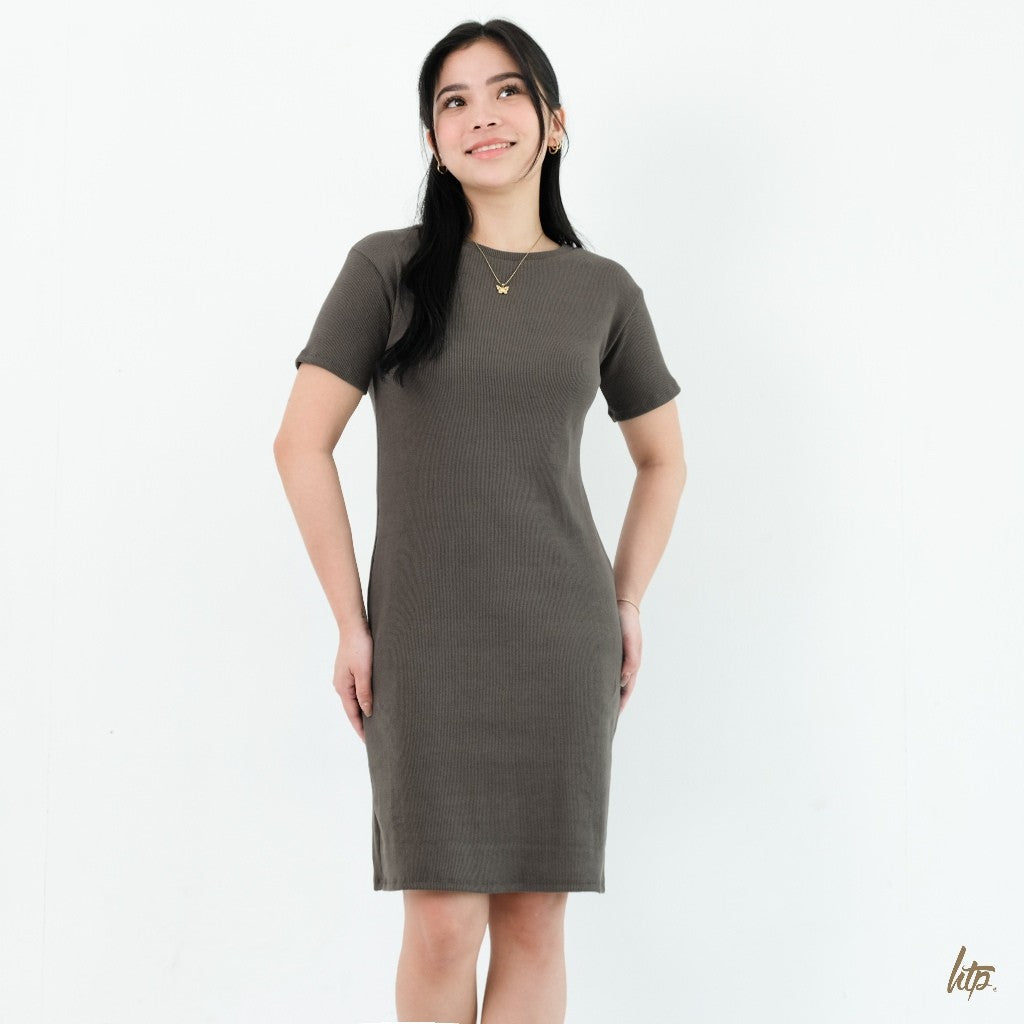 HTP Ribbed Shirt Dress