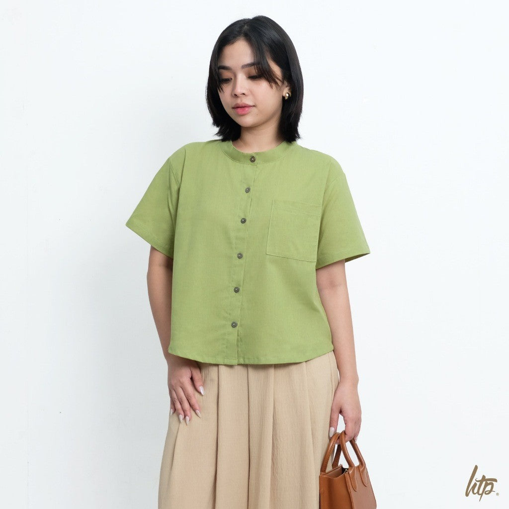 HTP Chinese Collar Loose Curve Top