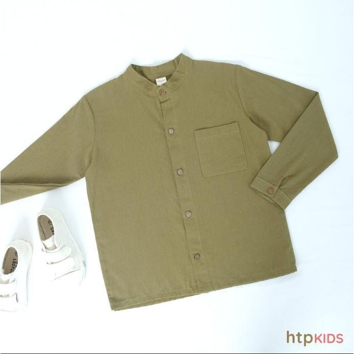HTP Kids Boys Chinese Collar Longsleeves Top