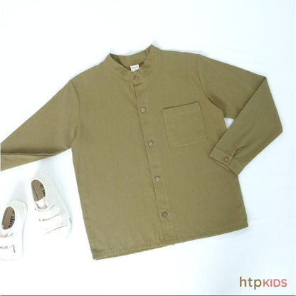 HTP Kids Boys Chinese Collar Longsleeves Top