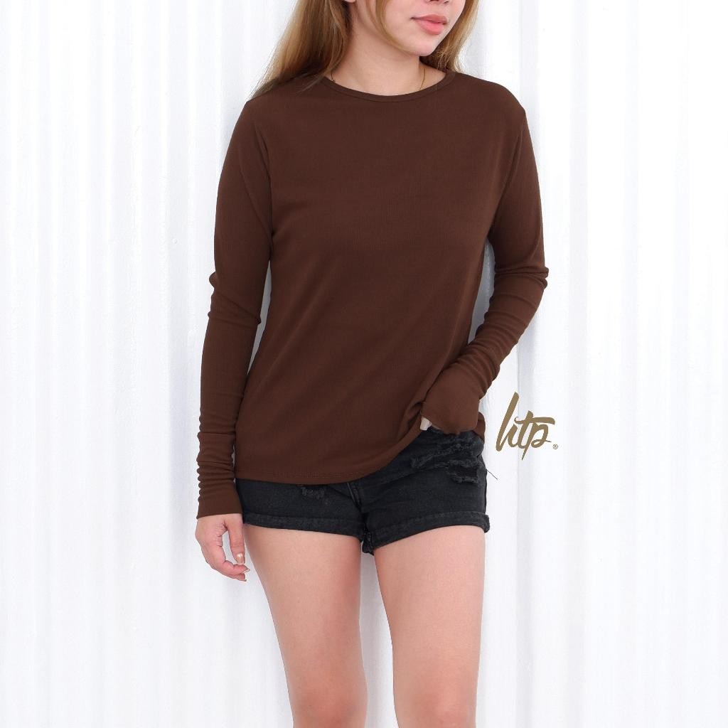 HTP Ribbed Cuff Pullover For Women