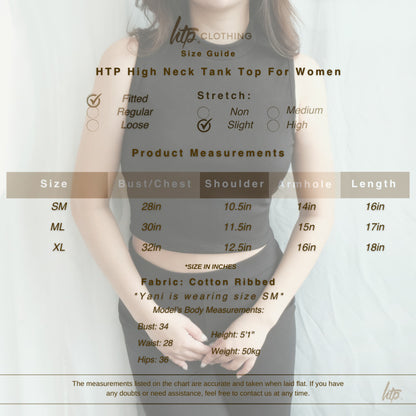 HTP High Neck Tank Top For Women