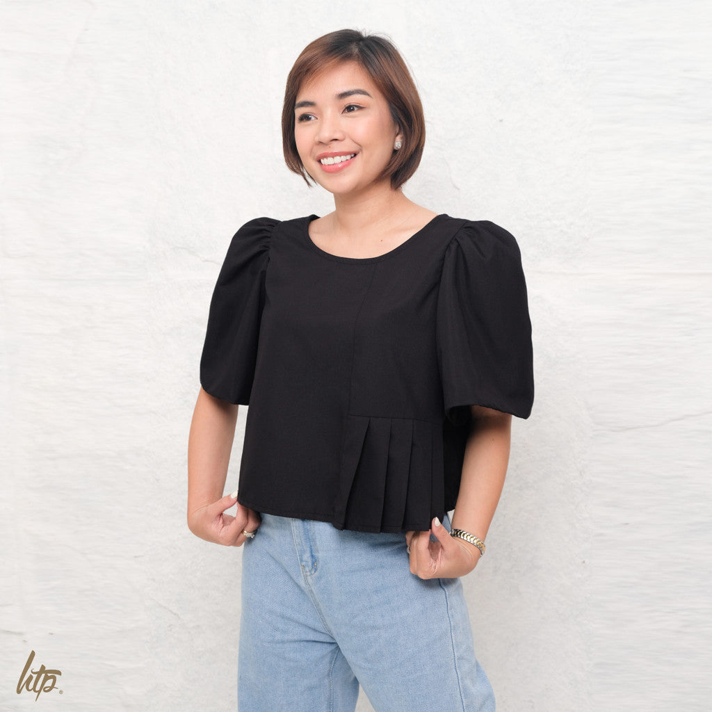 HTP Pleated Modern Filipiniana Top