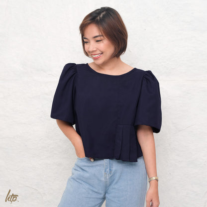 HTP Pleated Modern Filipiniana Top