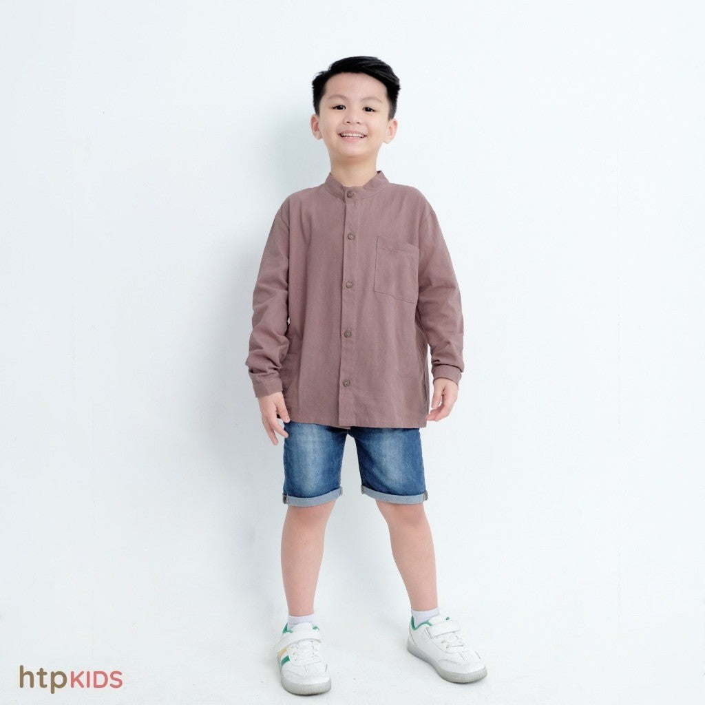 HTP Kids Boys Chinese Collar Longsleeves Top