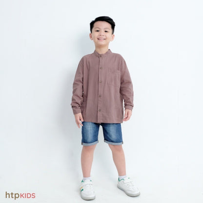 HTP Kids Boys Chinese Collar Longsleeves Top
