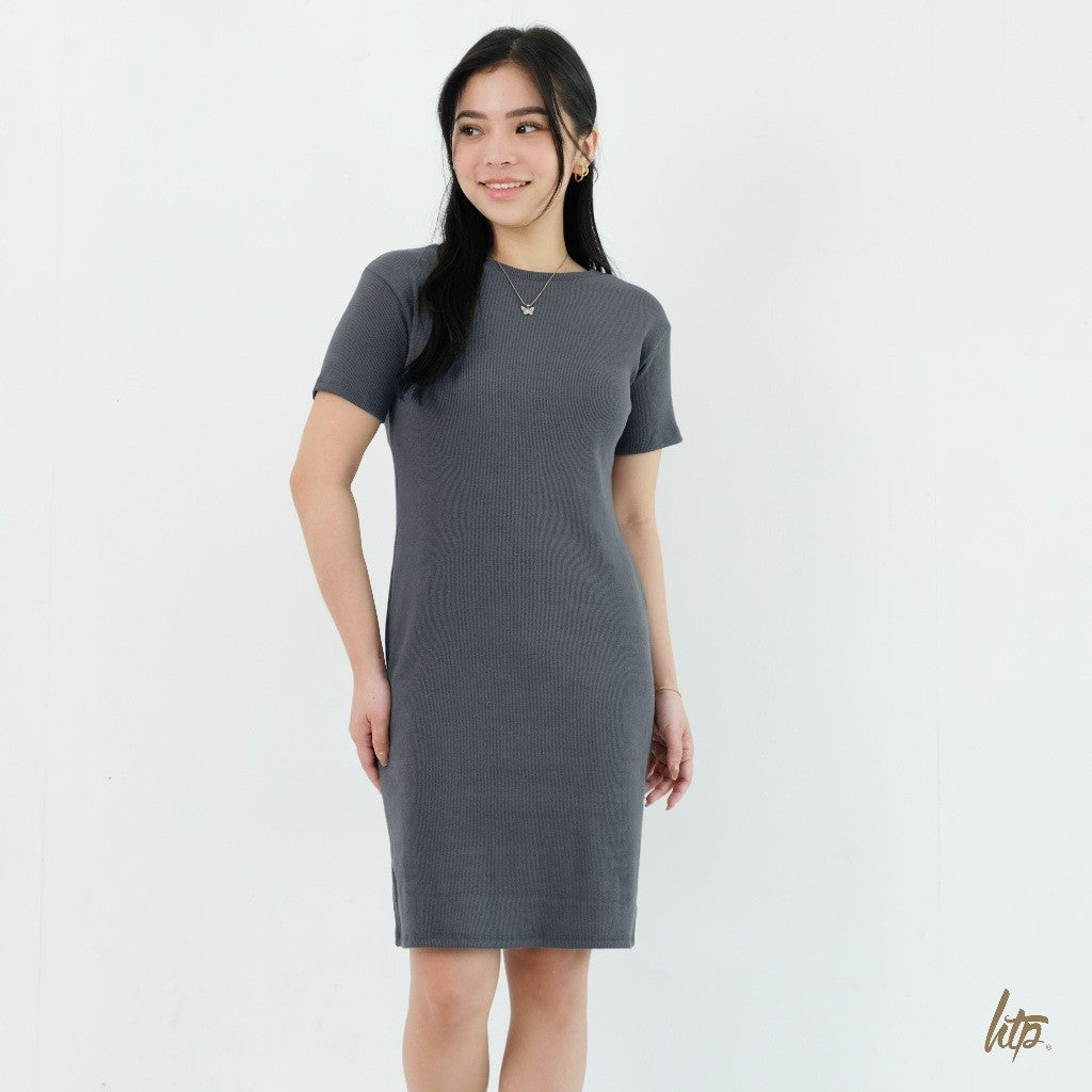 HTP Ribbed Shirt Dress