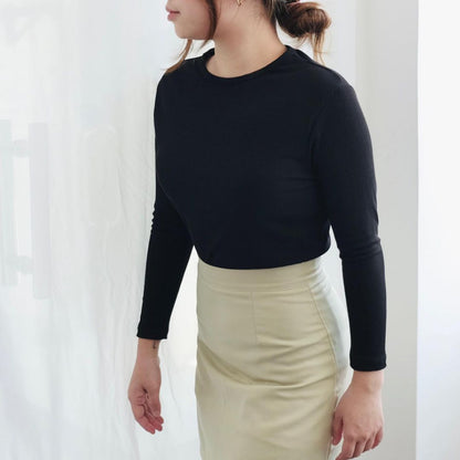 HTP Ribbed Cuff Pullover For Women