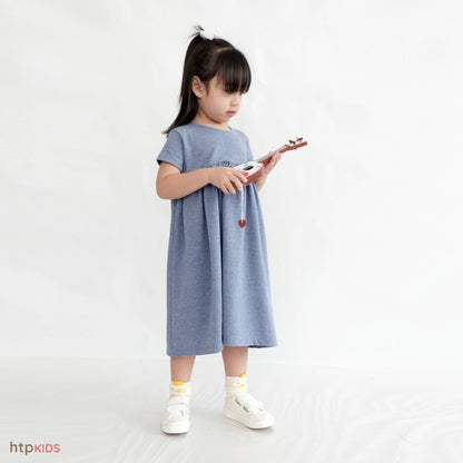 HTP Kids Cotton Denim Girls Dress