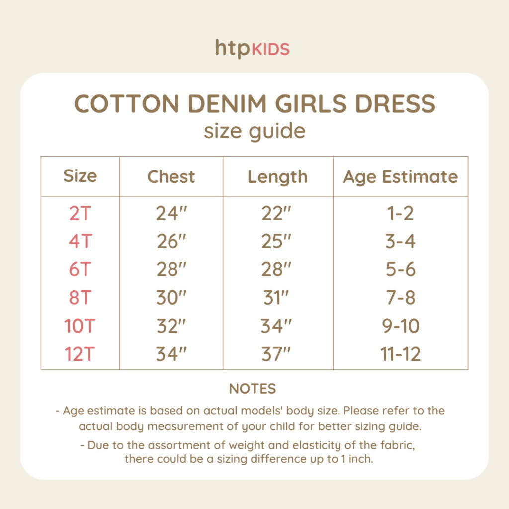 HTP Kids Cotton Denim Girls Dress