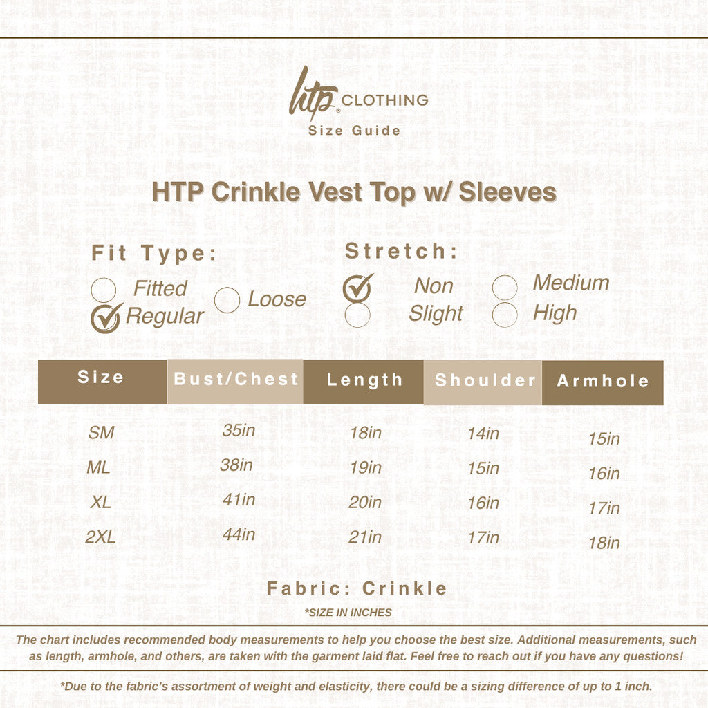 HTP Crinkle Vest Top with Sleeves