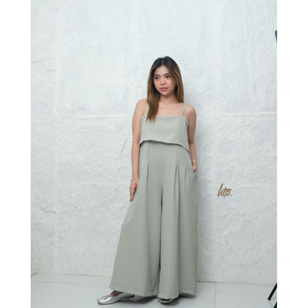 HTP Strappy Overlay Jumpsuit
