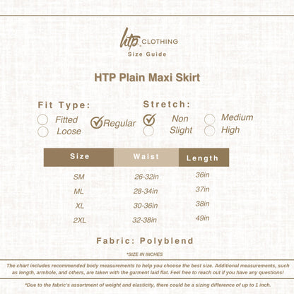 HTP Plain Maxi Skirt