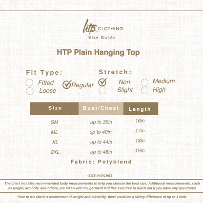 HTP Plain Hanging Top for Women