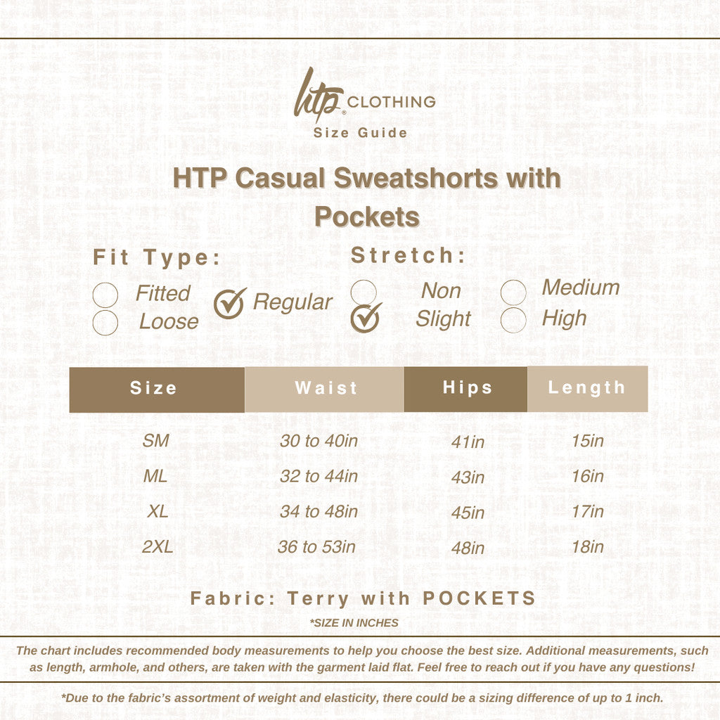 HTP Casual Sweatshorts with Pockets for Men