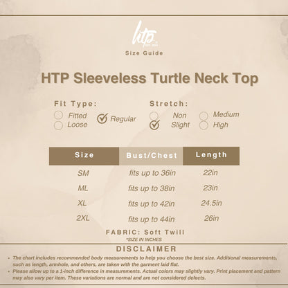 HTP Sleeveless Turtle Neck Top