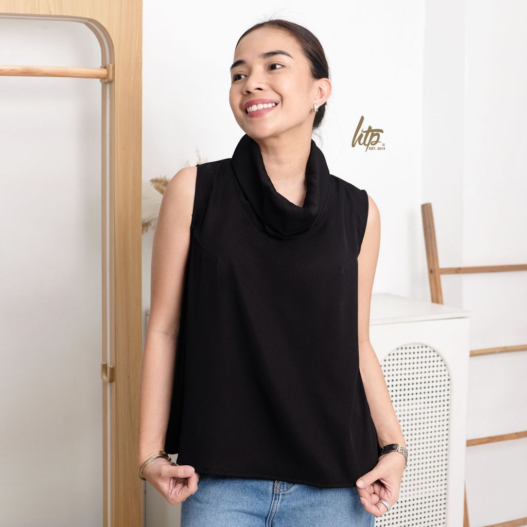 HTP Sleeveless Turtle Neck Top