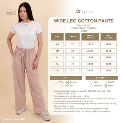 HTP Wide Leg Cotton Pants