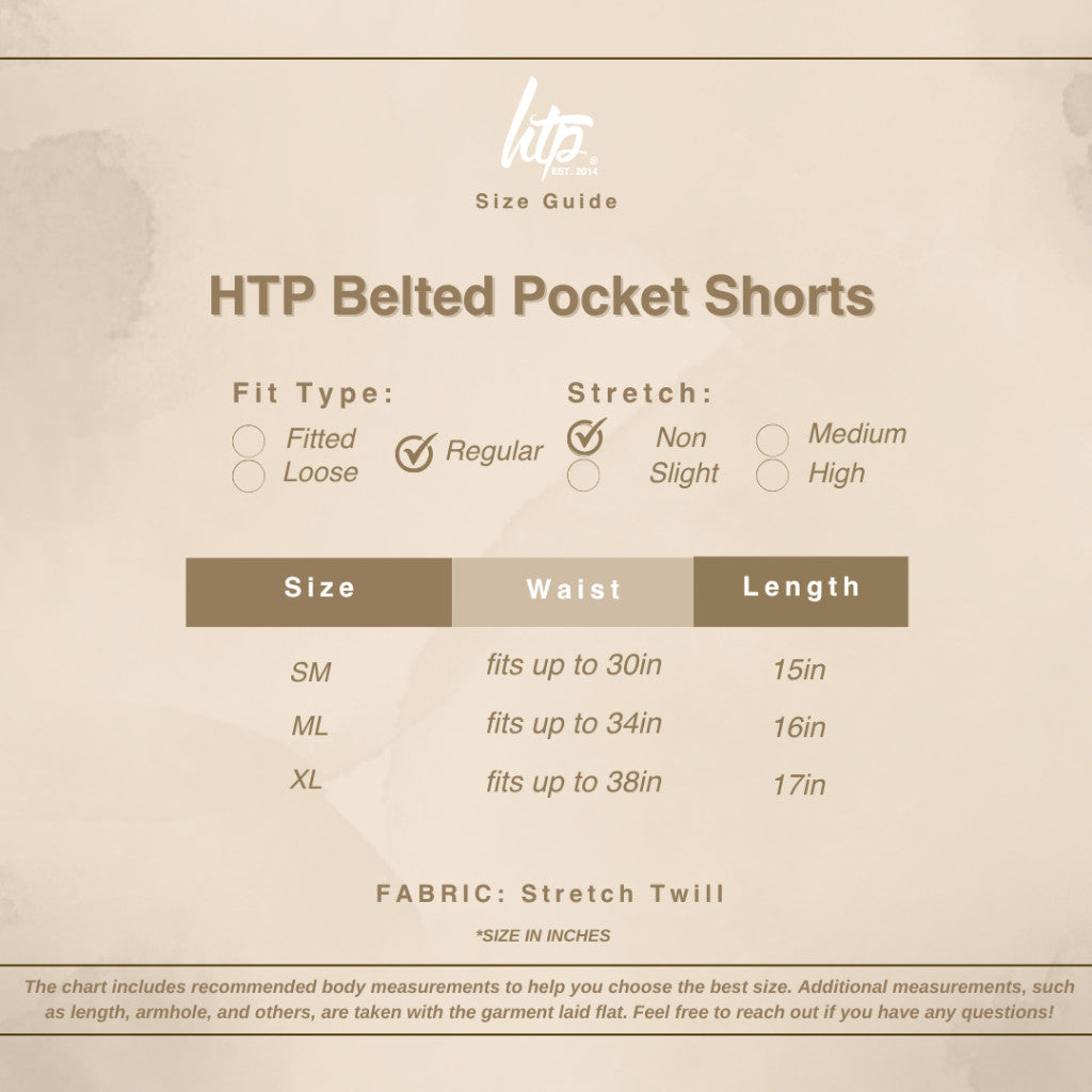 HTP Belted Pocket Shorts for Women