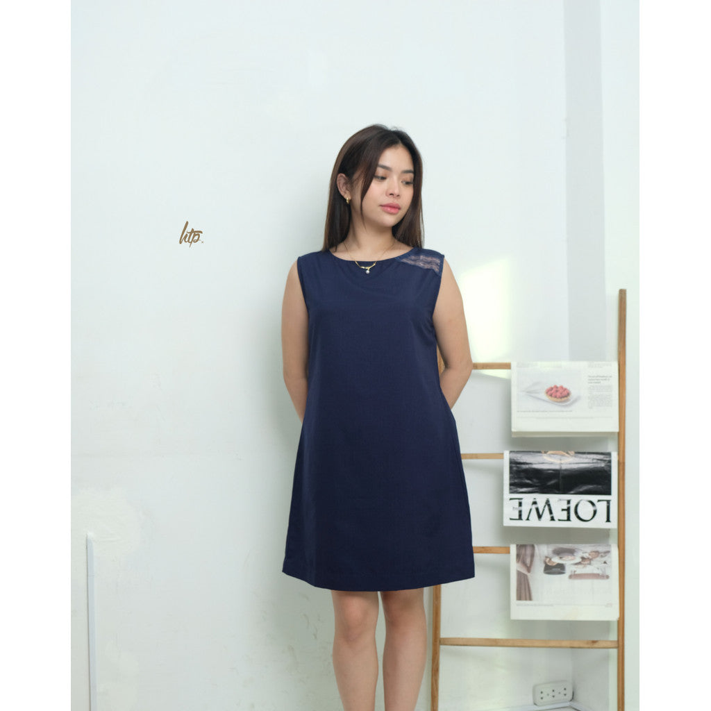 HTP Sleeveless Lace Shift Dress