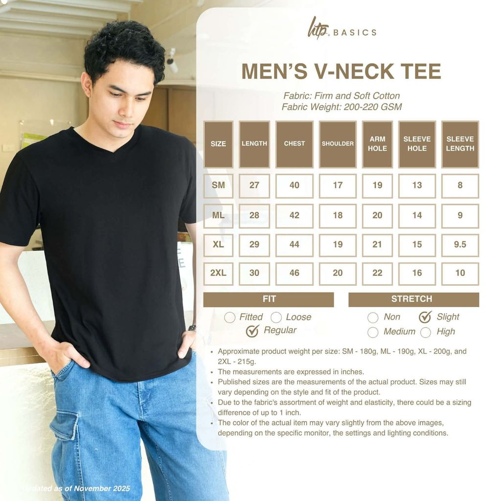 HTP V-Neck Tee For Men