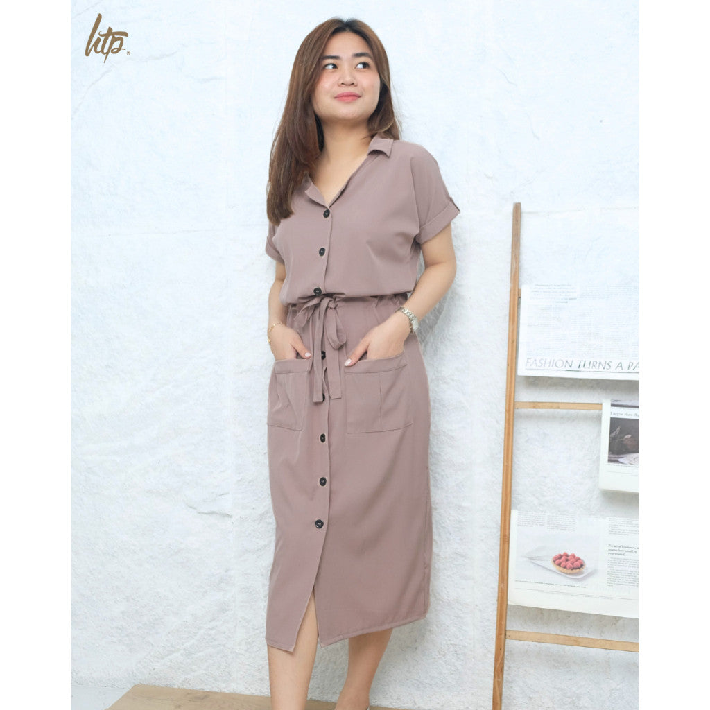 HTP Button Down Collared Dress