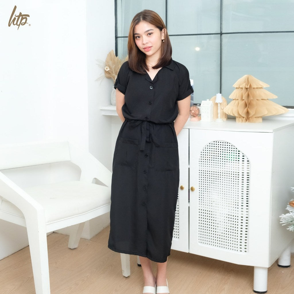 HTP Button Down Collared Dress
