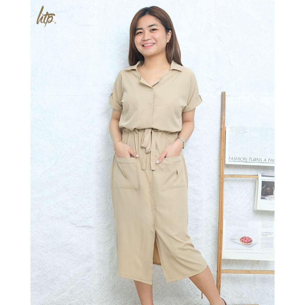 HTP Button Down Collared Dress